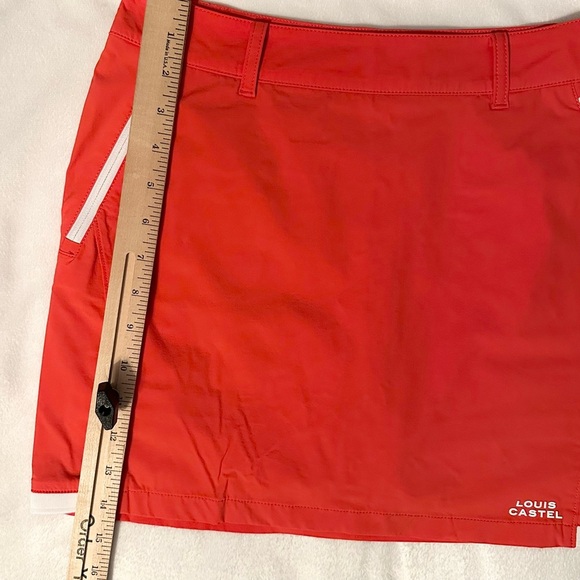 LOUIS CASTEL Womens Skort 6 Red Golf Athleisure Athletic Watermelon Preppy 28” - Picture 5 of 8